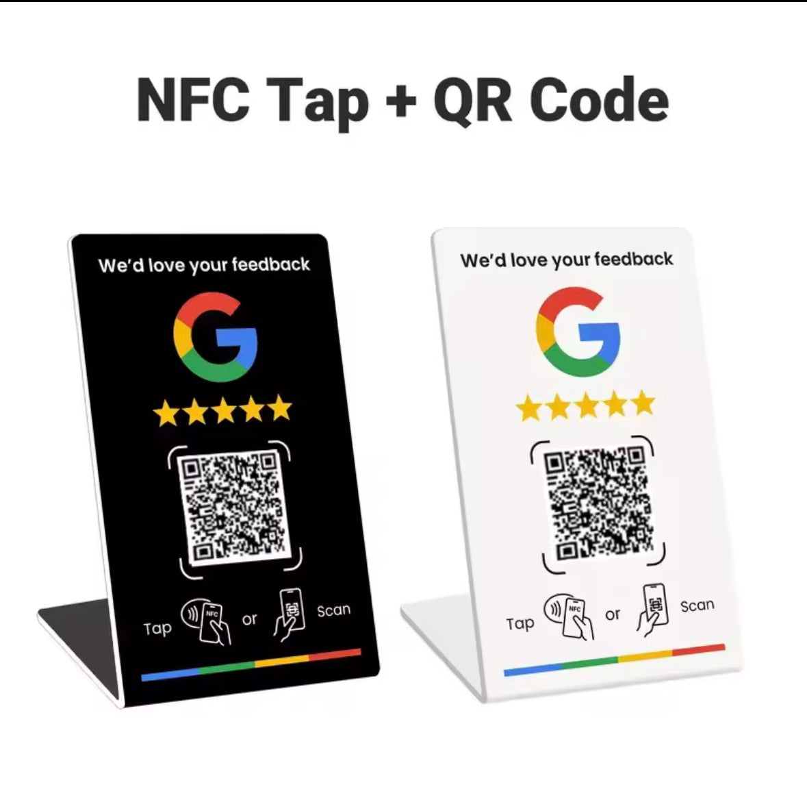 Scheda NFC 215 programmabile con codice QR per Recensioni Google